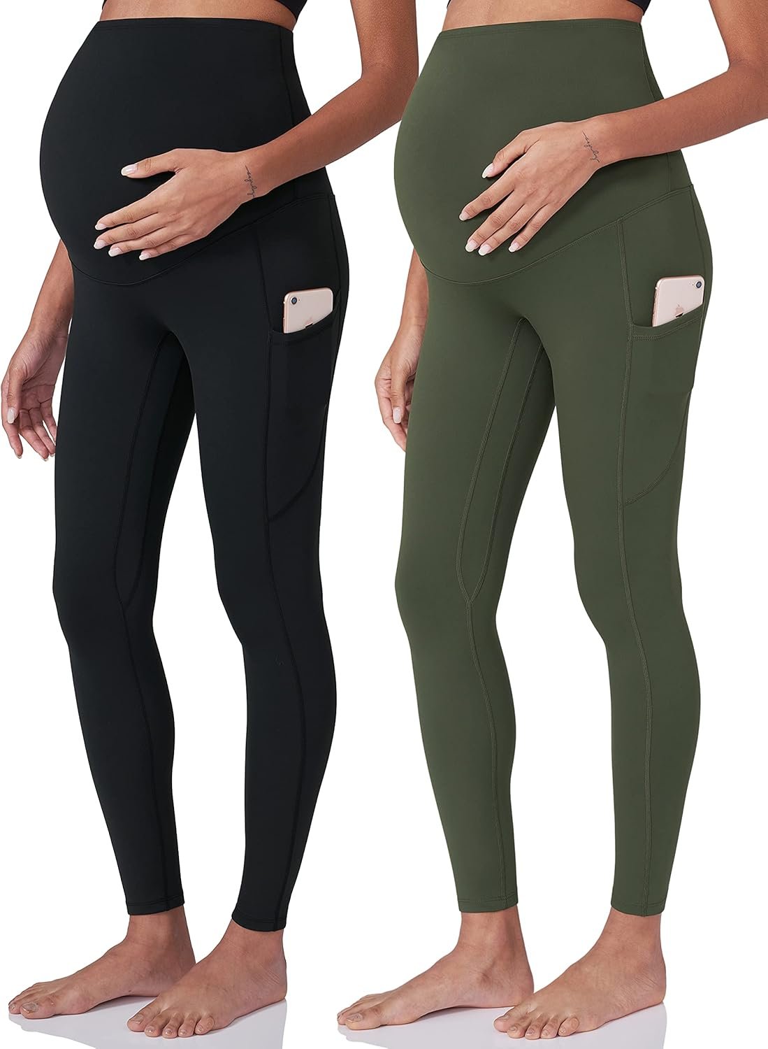 POSHDIVAH 2-Pack Maternity Leggings