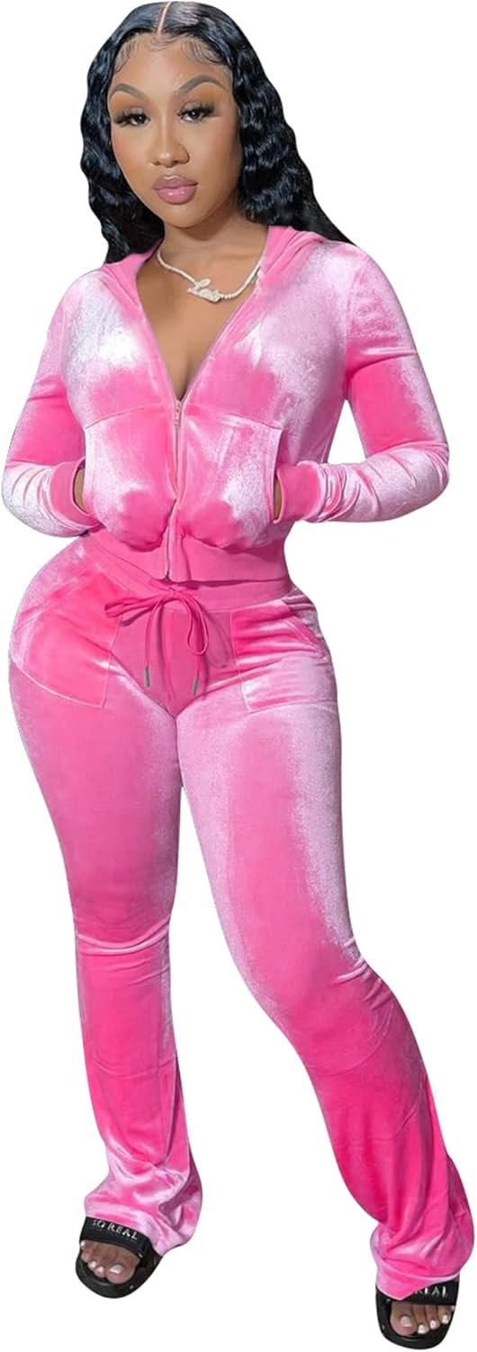 BOGURST Velour Zip-Up Set