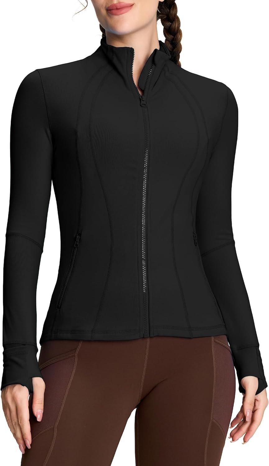QUEENIEKE BareLuxe Workout Jacket - modest workout hoodie for women
