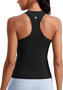 CRZ YOGA Butterluxe High Neck Tank with Built-in Bra