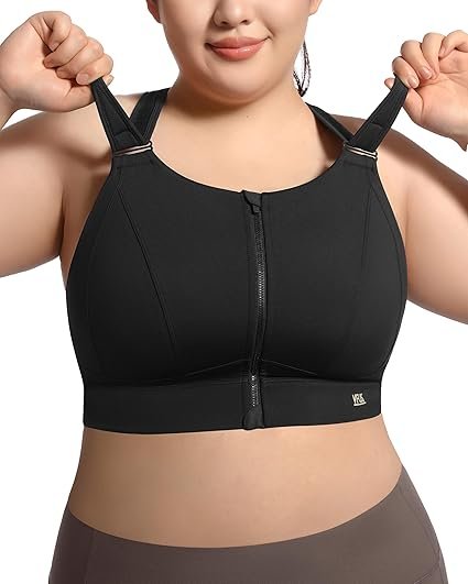 VFUS Zip Front High Impact Sports Bra