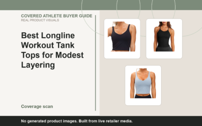 Covered Athlete real-product banner for Best Longline Workout Tank Tops for Modest Layering (2026)