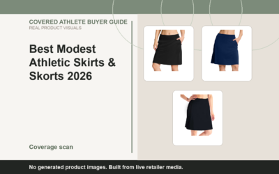 Covered Athlete real-product banner for Best Modest Athletic Skirts & Skorts 2026
