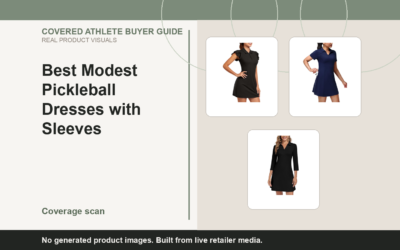 Covered Athlete real-product banner for Best Modest Pickleball Dresses with Sleeves (2026)