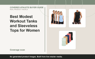 Covered Athlete real-product banner for Best Modest Workout Tanks and Sleeveless Tops for Women (2026)