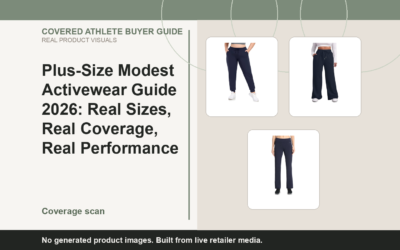 Covered Athlete real-product banner for Plus-Size Modest Activewear Guide 2026: Real Sizes, Real Coverage, Real Performance